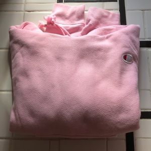 light pink Champion hoodie